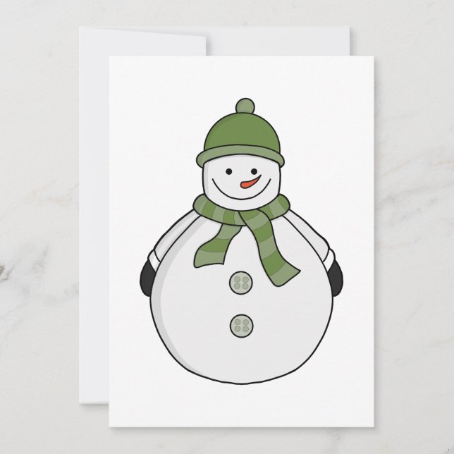 Cold snowman invitation (Front)