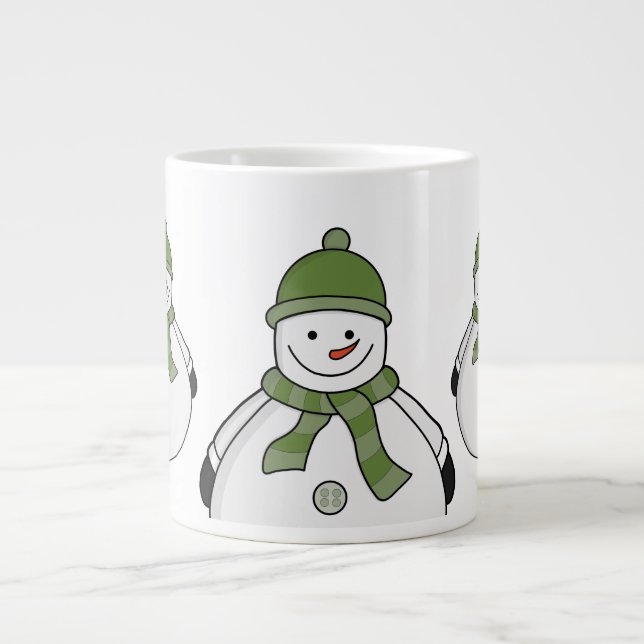 Cold snowman large coffee mug (Front)