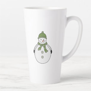 Cold snowman latte mug