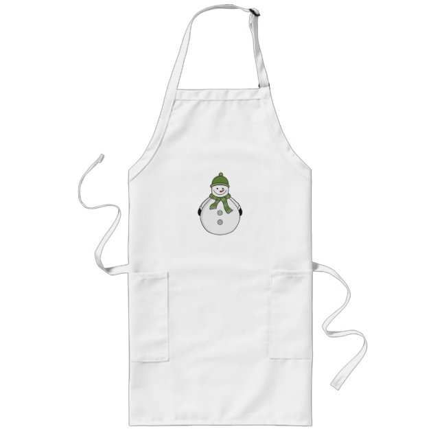 Cold snowman long apron (Front)