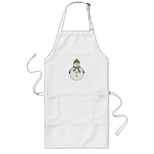 Cold snowman long apron