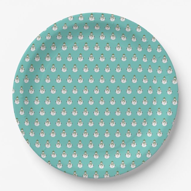 Cold snowman paper plate (Front)