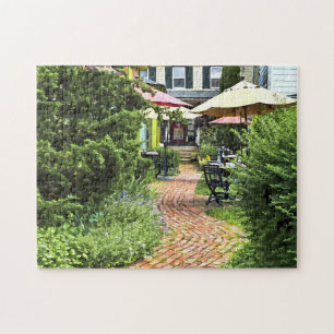 Cold Spring NY - Outdoor Dining on the Patio Jigsaw Puzzle