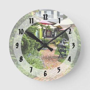 Cold Spring NY - Outdoor Dining on the Patio Round Clock