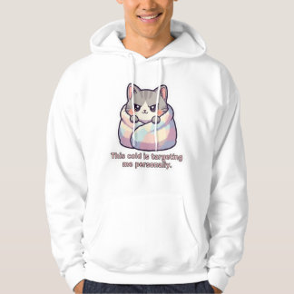 "Cold Targeting Me" Cat Hoodie