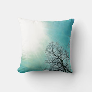 Cold Trees & A Winter Sun Nature Art Cushion