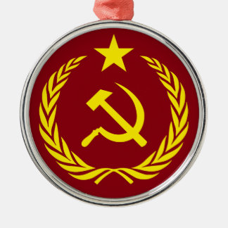 Cold War Communist Flag Premium Round Ornament