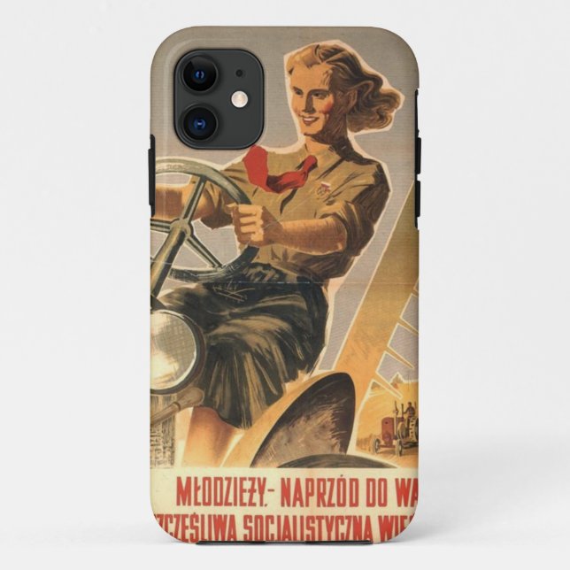 Cold war era Polish Propaganda Case-Mate iPhone Case (Back)