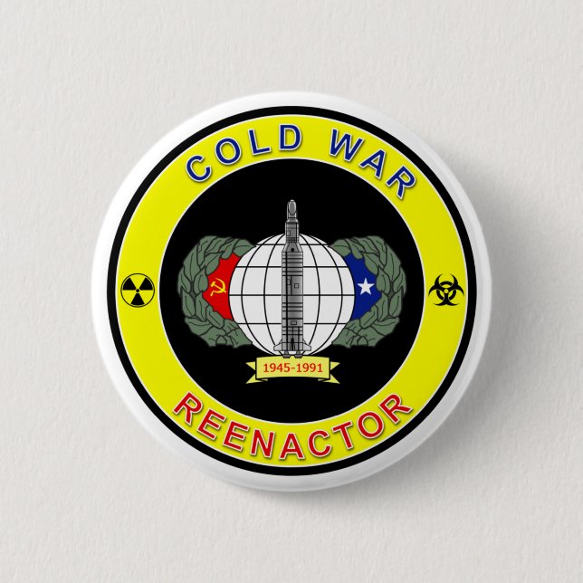 Cold War Reenactor 6 Cm Round Badge (Front)