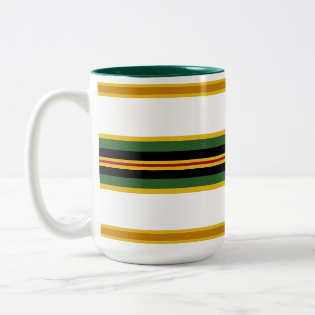 Cold War Veteran Victory Ribbon Two-Tone Coffee Mug (Left)