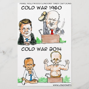 Cold Wars of 1960 And 2014 Funny Stationery