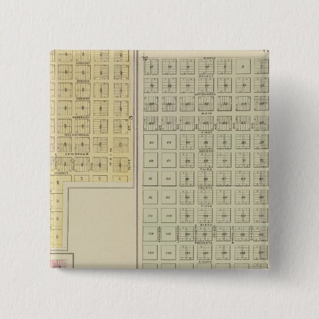 Cold Water, Protection, Avilla, Kansas 15 Cm Square Badge (Front)