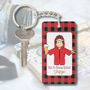 Cold Weather Alaskan Funny Snow Saying for Him  Key Ring