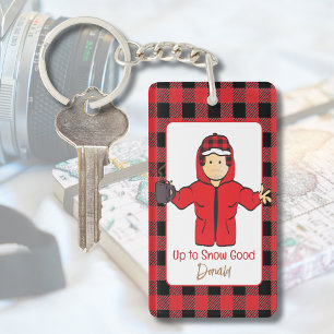 Cold Weather Cruise Funny Snow Joke Cartoon Key Ring