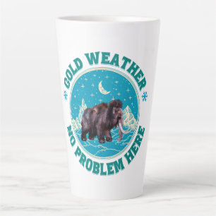 Cold Weather Mammoth Winter Humour Latte Mug