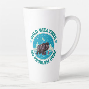 Cold Weather Mammoth Winter Humour Latte Mug