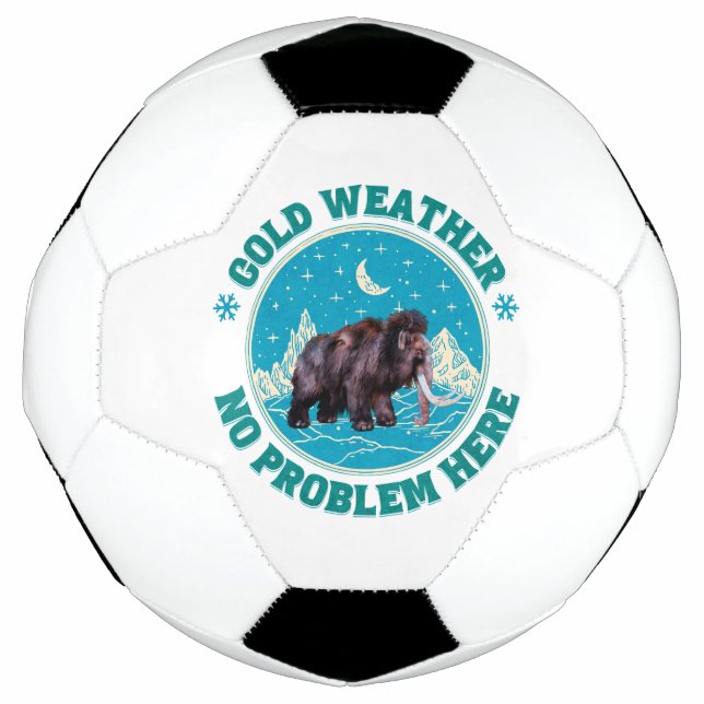 Cold weather, no problem here! Woolly Mammoth Fun Football (Front)