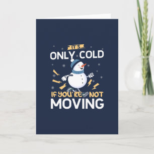 Cold Weather Running - Festive Snowman Quote Card