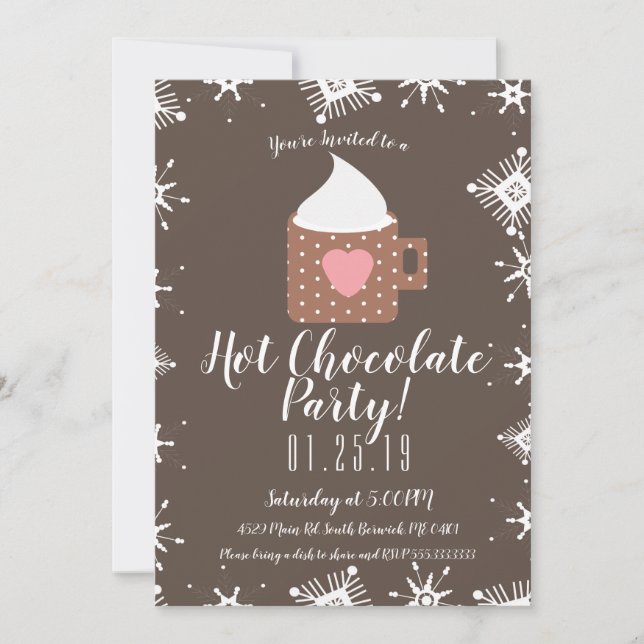 Cold Winter Hot Chocolate Campfire Mug Announcement (Front)