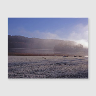 Cold winter morning Esthwaite Water England