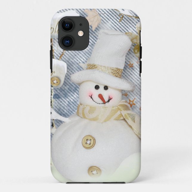Cold Winter Snowman Case-Mate iPhone Case (Back)