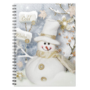 Cold Winter Snowman Notebook