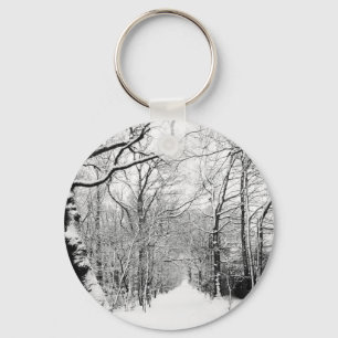 Cold Winter Woodland Key Ring