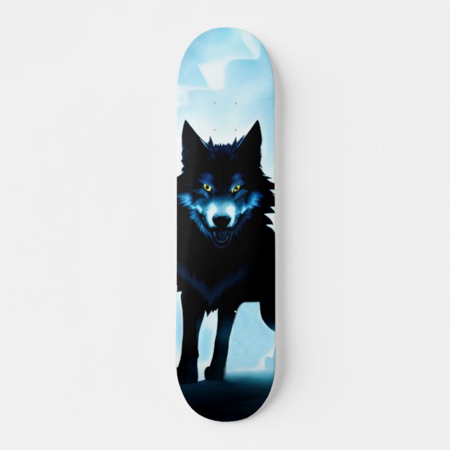 Cold-Zone Attentive Wild Wolf Skater Skateboard (Front)