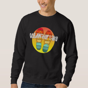 Coldwater Lake Michigan Retro Flipflop Sunset Grap Sweatshirt