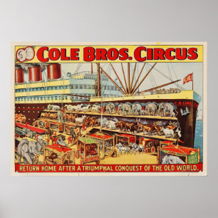 Cole Bros Circus Returns Home Poster