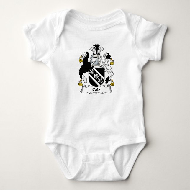 Cole Family Crest Baby Bodysuit (Front)