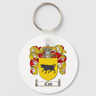 COLE FAMILY CREST -  COLE COAT OF ARMS KEY RING