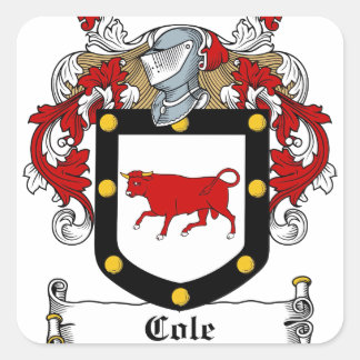 Cole-Irish-Crest Square Sticker