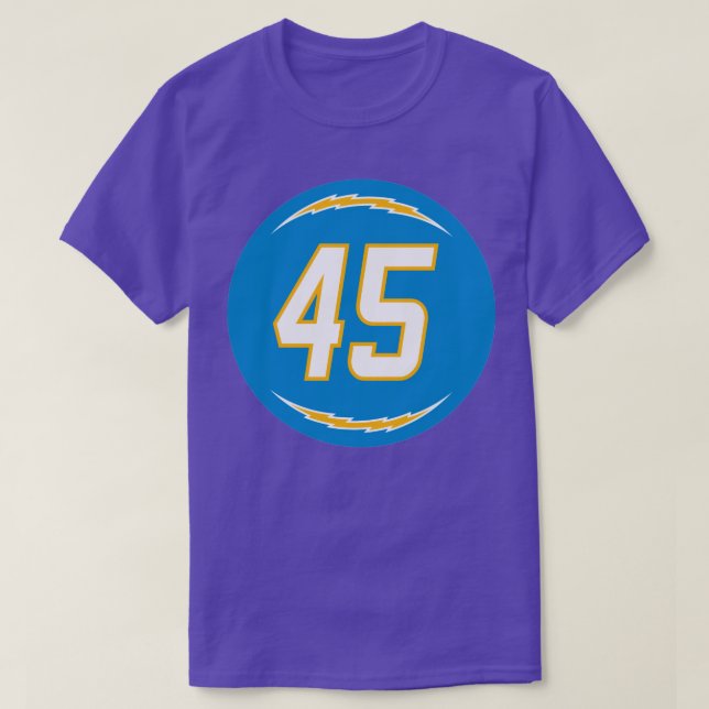 Cole Mazza Number 45 Jersey Los Angeles Chargers I T-Shirt (Design Front)