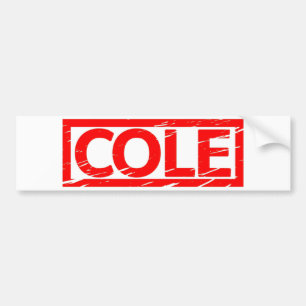 Cole Stamp Bumper Sticker
