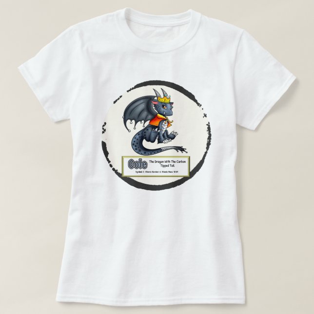Cole The Carbon Elemental Dragon T-Shirt (Design Front)
