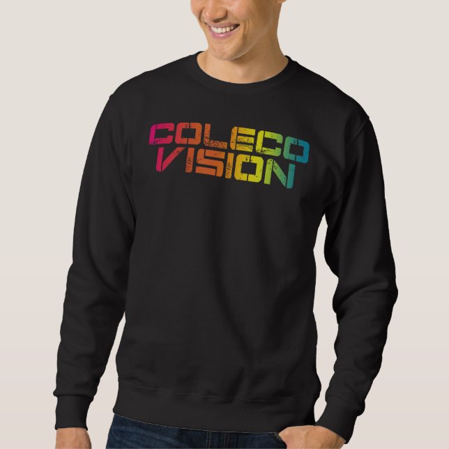 Coleco Vision Vintage Retro Colourful Text Sweatshirt (Front)