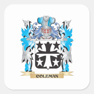 Coleman Coat of Arms - Family Crest Square Sticker
