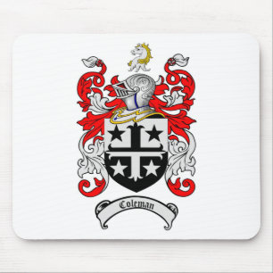 COLEMAN FAMILY CREST -  COLEMAN COAT OF ARMS MOUSE MAT