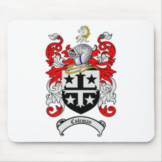 COLEMAN FAMILY CREST -  COLEMAN COAT OF ARMS MOUSE MAT