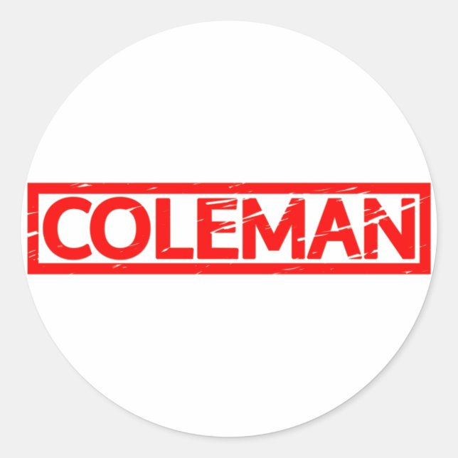 Coleman Stamp Classic Round Sticker (Front)