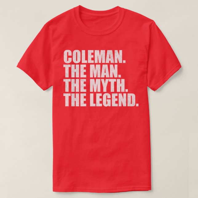 ColemanColeman Family name Coleman last Name Colem T-Shirt (Design Front)
