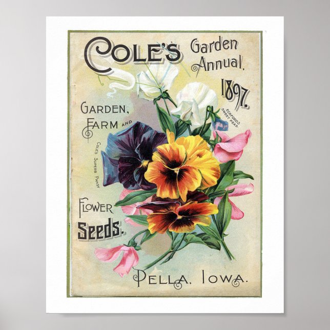 Coles Garden Annual 1897 Poster (Front)