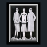 Coles Phillips Art Deco Fashion Print 16x20<br><div class="desc">One of many,  Coles Phillips Art Deco. Black and White Advertisements during the Roaring Twenties</div>