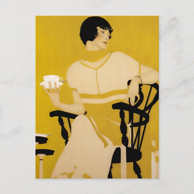 Coles Phillips  Dinnerware Ad “A Cup Of Tea” Postcard (Front)