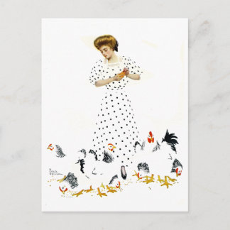 Coles Phillips Fadeaway Farmer's Daughter Postcard