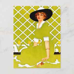 Coles Phillips ‘Fadeaway Girl’  “Spring Garden" Postcard