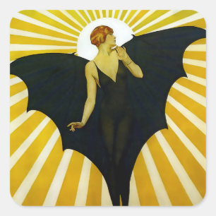 Coles Phillips Sunburst Magazine Cover Square Sticker