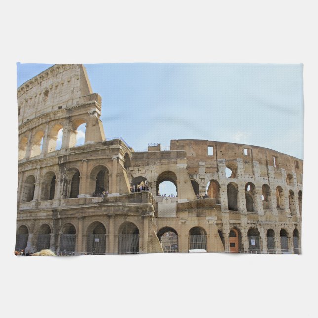 Colesseum Postcard Tea Towel (Horizontal)