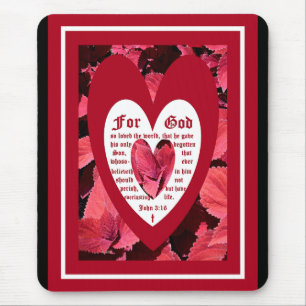 Coleus Close-up with John 3:16 Mouse Mat